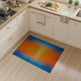 Blue-Orange Gradient Stripe Area Rug