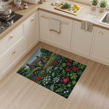 English Cottage Wildflower Garden Rug
