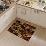 Geometric Guitar Collage Area Rug