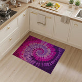 Vibrant Pink Purple Tie-Dye Spiral Area Rug