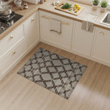 Brown Tan Interlocking Diamond Area Rug