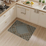 Modern Grey Lattice Geometric Area Rug