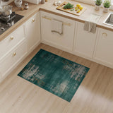 Green Teal Abstract Geometric Area Rug