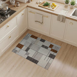 Geometric Modern Geometric Grey Block Area Rug