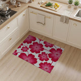 Vibrant Pink Flower Scatter Area Rug