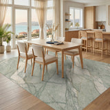 Green Marble Abstract Area Rug