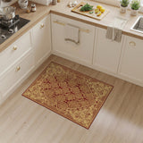 Traditional Persian Red Gold Ornate Persian Area Rug