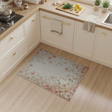 Pink Blush Pink Watercolor Floral Area Rug