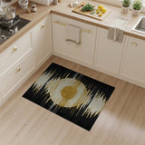 Gold Sunburst Geometric Area Rug