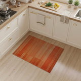 Modern Orange Geometric Stripe Area Rug