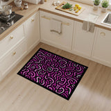 Vibrant Pink Swirl Abstract Pink Area Rug