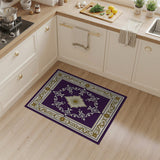 Purple Ornate Medallion Area Rug