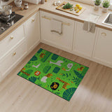 Cute Jungle Safari Cartoon Area Rug