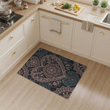 Pink Mandala Heart Lace Boho Area Rug