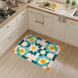 Vibrant Geometric Teal and Pink Area Rug