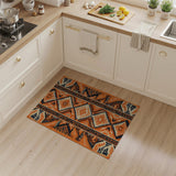 Vibrant Orange Southwestern Geometric Rug