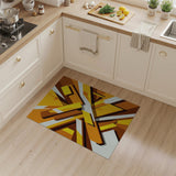 Dynamic Geometric Orange Area Rug