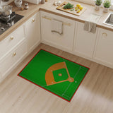 Baseball Diamond Green Grass Area Rug