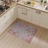 Blush Pink Floral Vintage No. 2 Area Rug