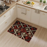 Ornate Red Heart Trellis Area Rug