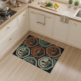 Southwestern Cactus Feather Octagon Area Rug
