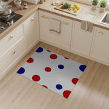 Red and Blue Polka Dot Area Rug