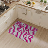 Geometric Modern Pink Bold Pink Zigzag Geometric Area Rug