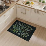 Botanical Mint Eucalyptus Leaves Rug