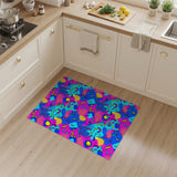 Vivid Neon Geometric Pattern Area Rug