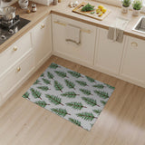 Green Pine Branch Pattern Area Rug