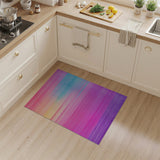 Vibrant Ombre Rainbow Stripe Area Rug