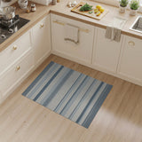 Blue and Teal Coastal Blue Striped Area Rug
