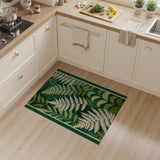 Green Lush Fern Grove Green Area Rug