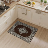 Elegant Brown Persian Medallion Area Rug