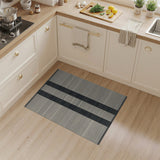 Black and White Modern Black White Vertical Striped Area Rug