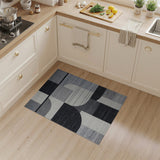 Modern Geometric Black White No. 7 Area Rug