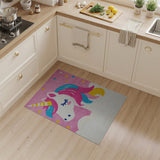 Sparkling Pink Unicorn Kids Shag Rug