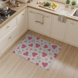 Playful Pink Hearts Scatter Rug
