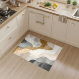 Beige Neutral Flowing Abstract Area Rug