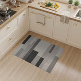 Geometric Modern Black White Geometric Block Area Rug