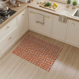 Bold Orange Geometric Abstract Orange Area Rug