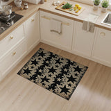 Distressed Black Stars Vintage Area Rug