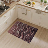 Abstract Area Pink Abstract Wave Area Rug