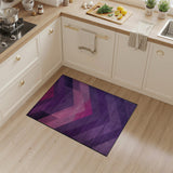 Purple Chevron Geometric Area Rug
