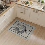 Majestic Rooster Engraving Area Rug