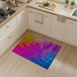 Vibrant Multi-Color Brushstroke Abstract Area Rug