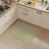 Yellow Interlocking Geometric Area Rug