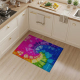 Rainbow Spiral Tie-Dye Area Rug