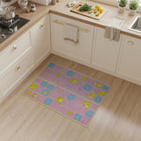 Cute Yellow Cats Alphabet Kids Rug