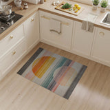 Sunset Horizon Abstract Geometric Area Rug